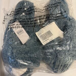 Loft Cozy Blue Knit Slippers